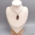 Gros Pendentif Authentique Pallasite forme ovale - Bijoux en Pallasite