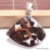 Authentique Météorite Pallasite forme libre Pendentifs pierres naturelles CWA55.5