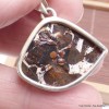 Authentique Météorite Pallasite forme libre Pendentifs pierres naturelles CWA55.5