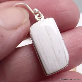 Boucles d'oreilles asymétrique Scolecite Blanche - Boucles d'oreilles en pierres naturelles