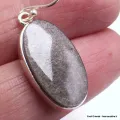 Boucles d'oreilles Obsidienne noire argentée ovales - Boucles d'oreilles en pierres naturelles
