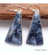 Boucles d'oreilles triangulaires Pietersite bleue Boucles d'oreilles en pierres YM77.6