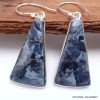 Boucles d'oreilles triangulaires Pietersite bleue Boucles d'oreilles en pierres YM77.6