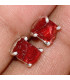 Clous d'oreilles en Grenat brut