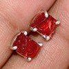 Clous d'oreilles en Grenat brut Bijoux en Grenat BK114