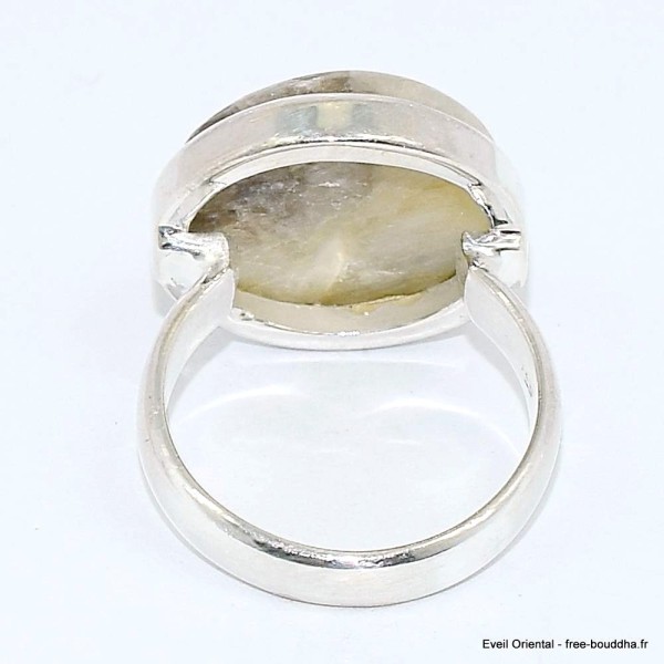 Bague ronde en Tourmaline indigo sur Quartz fumé taille 55 Bijoux en Tourmaline Indigo BK119