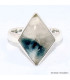 Bague losange en Tourmaline indigo sur Quartz fumé taille 59/60 Bijoux en Tourmaline Indigo BK119.2