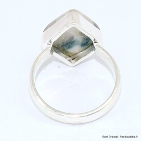 Bague losange en Tourmaline indigo sur Quartz fumé taille 59/60 