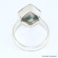Bague losange en Tourmaline indigo sur Quartz fumé taille 59/60 - Bijoux en Tourmaline Indigo