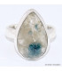 Bague Tourmaline indigo sur Quartz fumé forme goutte taille 55 Bijoux en Tourmaline Indigo BK119.4