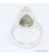 Bague Tourmaline indigo sur Quartz fumé forme goutte taille 55 Bijoux en Tourmaline Indigo BK119.4