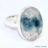 Bague Tourmaline indigo sur Quartz ovale taille 55/56 Bijoux en Tourmaline Indigo BK119.5