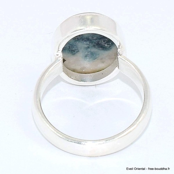 Bague Tourmaline indigo sur Quartz ovale taille 55/56 Bijoux en Tourmaline Indigo BK119.5