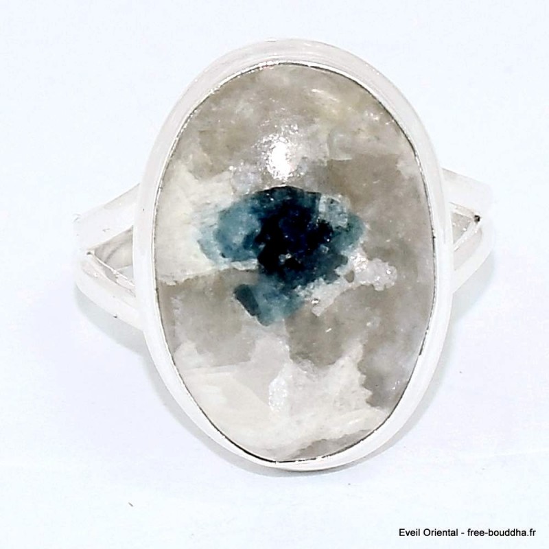 Bague Tourmaline indigo 2 anneaux taille 59/60 