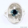 Bague Tourmaline bleu indigo 2 anneaux taille 59/60 Bijoux en Tourmaline Indigo BK119.6
