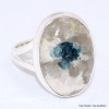 Bague Tourmaline bleu indigo 2 anneaux taille 59/60 Bijoux en Tourmaline Indigo BK119.6