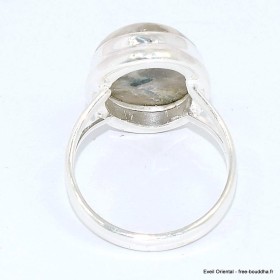 Bague Tourmaline bleu indigo 2 anneaux taille 59/60 Bijoux en Tourmaline Indigo BK119.6