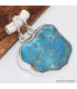 Pendentif en Turquoise Kingman bélière tube Pendentifs pierres naturelles BK9.8