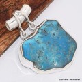 Pendentif en Turquoise Kingman bélière tube Pendentifs pierres naturelles BK9.8