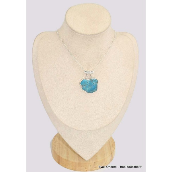 Pendentif en Turquoise Kingman bélière tube Pendentifs pierres naturelles BK9.8