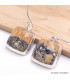 Boucles d'oreilles carrées en Jaspe Maligano Bijoux en Jaspe Maligano YM59.8