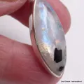 Authentique Pierre de Lune marquise sur Tourmaline - Pendentifs pierres naturelles