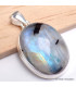 Authentique Pierre de Lune bleue sur Tourmaline