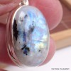 Gros pendentif marquise Pierre de lune bleue Tourmaline 