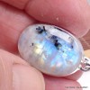 Gros pendentif marquise Pierre de lune bleue Tourmaline 