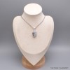 Gros pendentif marquise Pierre de lune bleue Tourmaline 