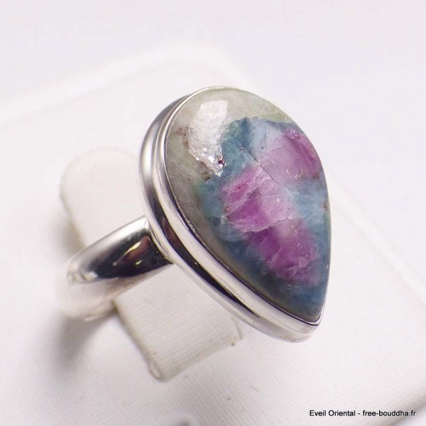 Bague goutte Rubis sur Fuchsite taille 56 Bijoux en Rubis sur Fuchsite YM2.9