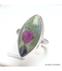Bague marquise en Rubis sur Fuchsite taille 59 Bijoux en Rubis sur Fuchsite YM2.10