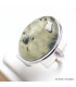 Bague ovale Préhnite et quartz rutile taille 59 Bijoux en Préhnite YM6.3