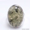 Bague en Préhnite et Quartz rutile taille 59 Bijoux en Préhnite YM6.4