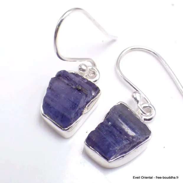 Authentique Tanzanite boucles d'oreilles asymétriques - Bijoux en Tanzanite