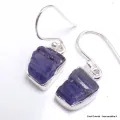 Authentique Tanzanite boucles d'oreilles asymétriques - Bijoux en Tanzanite