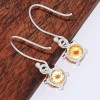 Boucles d'oreilles Citrine facettée ronde Boucles d'oreilles en pierres BK122