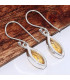 Boucles d'oreilles Citrine facettée marquise Boucles d'oreilles en pierres BK122.1
