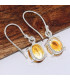 Boucles d'oreilles Citrine facettée ovale Boucles d'oreilles en pierres BK122.2