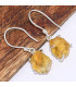 Boucles d'oreilles en Authentique Citrine naturelle brute Boucles d'oreilles en pierres BK122.7