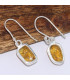 Boucles d'oreilles Authentique Citrine brut serti clos Boucles d'oreilles en pierres BK122.4