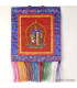 Tenture bouddhiste Kalachakra rouge Tentures tibétaines Bouddha TNKA1