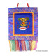 Tenture bouddhiste Roue du Dharma bleue Tentures tibétaines Bouddha RDD1