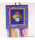 Tenture tibétaine double dorjé bleue 30 X 32 CM Tentures tibétaines Bouddha DRJ1