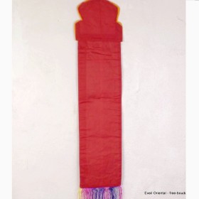Tenture murale bouddhiste Mantra de Chenrezi rouge Tentures tibétaines Bouddha TMMC5