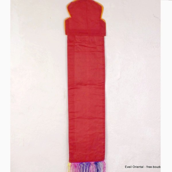 Tenture murale bouddhiste Mantra de Chenrezi rouge Tentures tibétaines Bouddha TMMC5