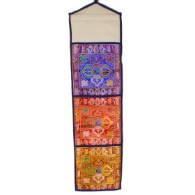 Porte courrier bouddhiste en soie symbole Dorjé Tentures tibétaines Bouddha PCB7