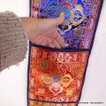 Porte courrier bouddhiste en soie symbole Dorjé Tentures tibétaines Bouddha PCB7