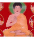 Tenture tangka tibétain sur Velours La Vie de Bouddha Tentures tibétaines Bouddha TCH1