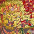 Tenture bouddhiste tibétaine Mahakala sur velours - Tentures bouddhistes